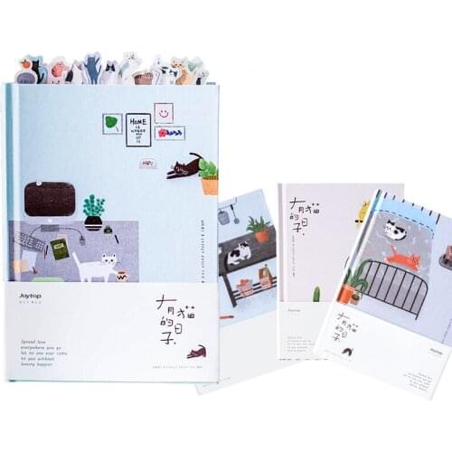 W16 Cat Diary HardShell Color Paper Notepad n32 n07 Stationery w19n Student Supply n64 n26 Notebook Diary
