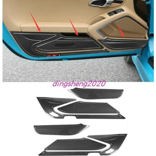 Carbon fiber Door Anti-Kick Anti-Dirty Guard Cover For Porsche 718 Boxster 2016-2020 car modification