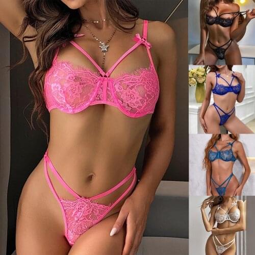 Sexy Lingerie Exotic Set Steel Ring Bra Sexy Lace Transparent Bandage Lingerie Комплект Нижнего Белья Erotic Sexy Woman Nightie