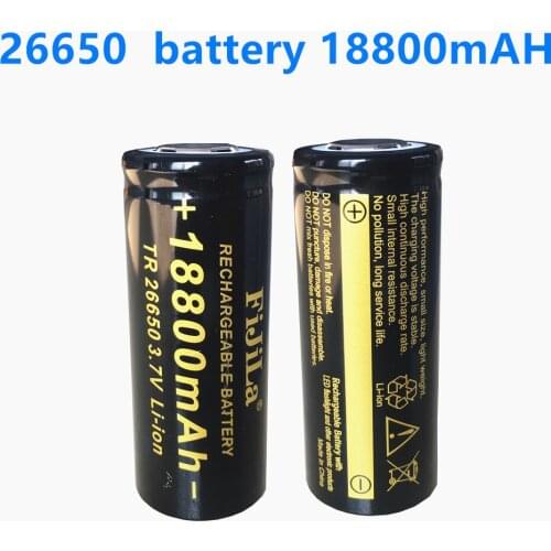 2021 100% New Battery 26650 3.7V 18800mA Rechargeable Battery 50A Lithium Battery Suitable for Power Tools