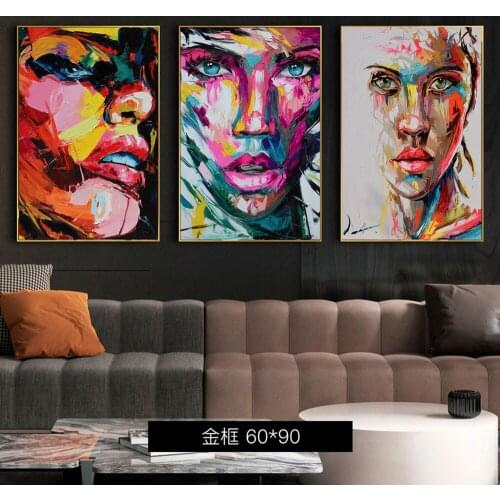 Abstract Graffiti Art Colorful Girls Face Canvas Paintings On the Wall Art Posters And Prints Street Art Pictures Home Decor