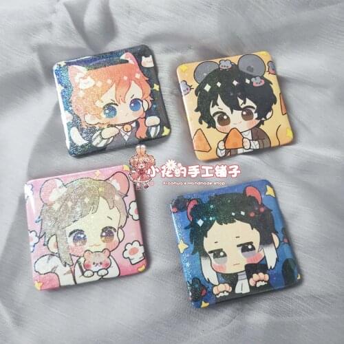 Anime Bungou Stray Dogs Dazai osamu Acrylic Badge Button Brooch Pins Cosplay Cartoon Collection Itabag Decor Christmas Gifts