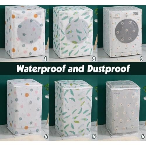Nordic StyleWashing Machine Cover Washing Machine Dust Cover PEVA Waterproof Automatic Washing Machine Cover Home Decor