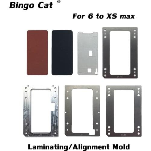 For iPhone X XS max 6s 7 8 Plus Laminating Mold Alignment Mould For Mobile Phone LCD Screen Repair Compatible YMJ Q5 Laminator