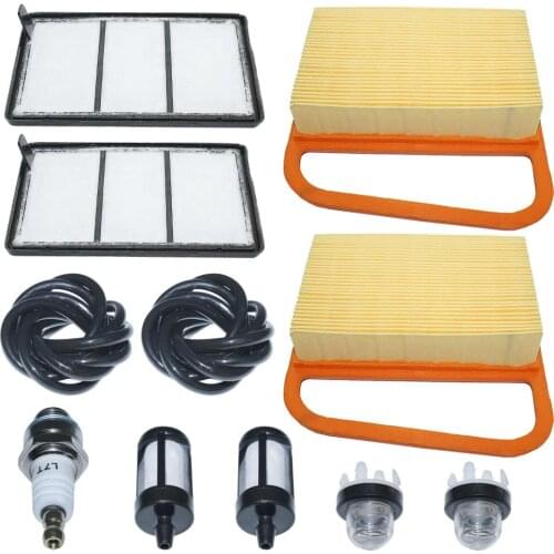 Air Pre Filter Cleaner w Fuel Filter Line Kit for Stihl TS410 TS420 Lawn Mower Replace 4238-140-1800 4238 140 4401 42381410300B