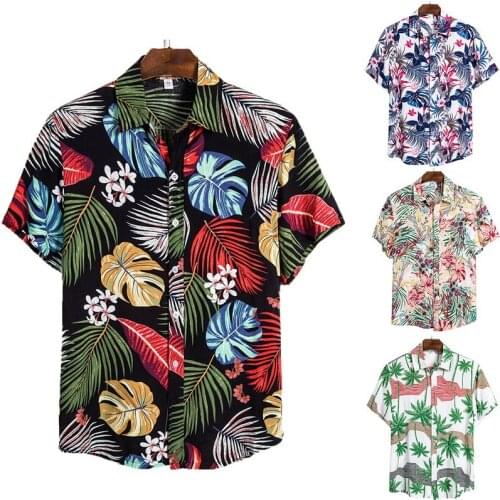 SHUJIN Hawaiian Shirts Mens Funny Avocado Printed Turn Down Short Sleeve Casual Shirts Men Button Streetwear Beach Shirts Camisa