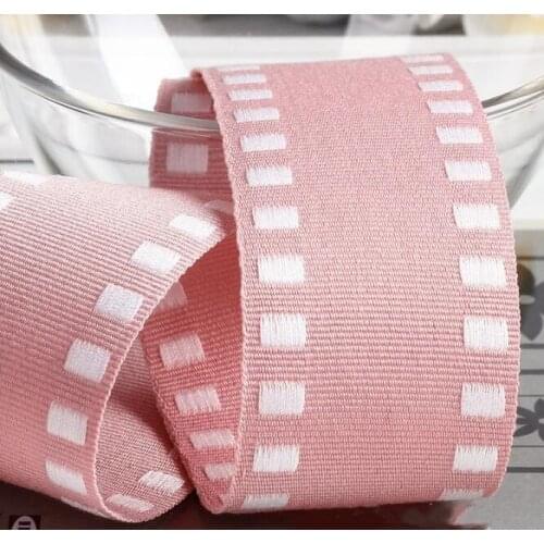 Kewgarden DIY Hair Bowknot Accessories Whit Square Edge Grosgrain Ribbon 1" 1.5" 1cm 16mm Handmade Tape Packing Webbing 10 Yards