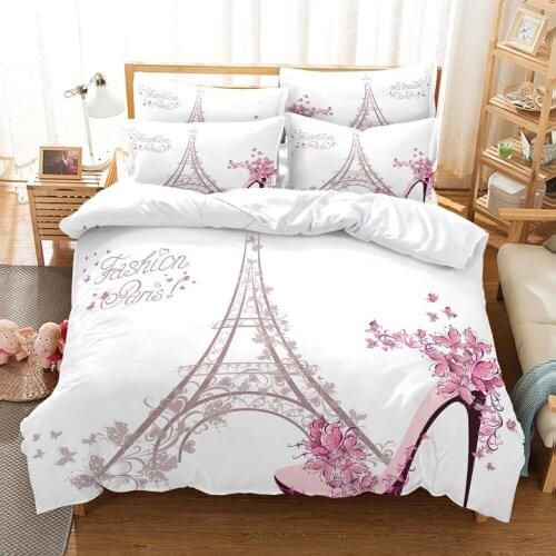 Eiffel Tower Bedding Set Scenery Fashion 3d Duvet Cover Sets Comforter Bed Linen Twin Queen King Single Size Dropshipping Paris