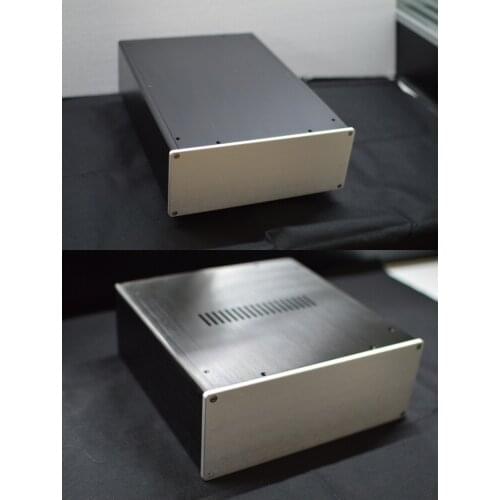 Rear Box Tube Amplifier Housing DIY Full Aluminum Power Amp Supply Chassis PSU Shell Earphone Amp Enclosure W260 H100 D309 D369