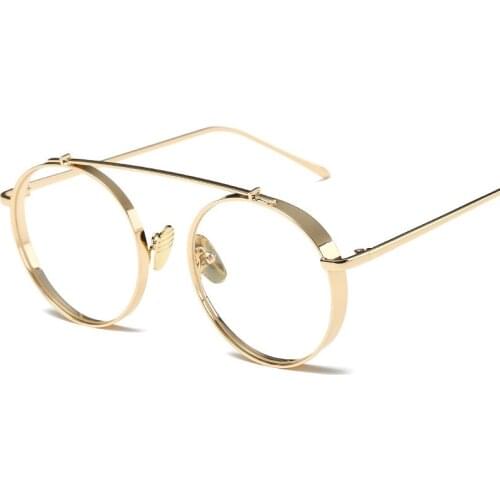 VAZROBE Round Glasses Men Women Thick Eyeglasses Frame Man Gold Silver Eyeglass for Optical Transparent Lenses Nerd Spectacles