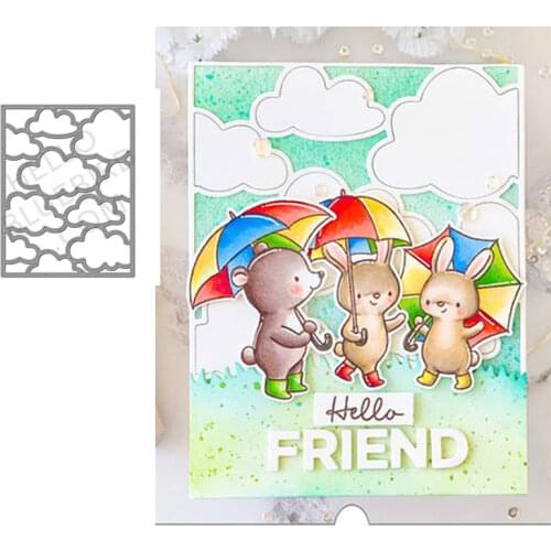 Many Floating White Clouds Cutting Dies Scrapbook Dariy Decoration Stencil Embossing Template DIY Greeting Card Make Albums