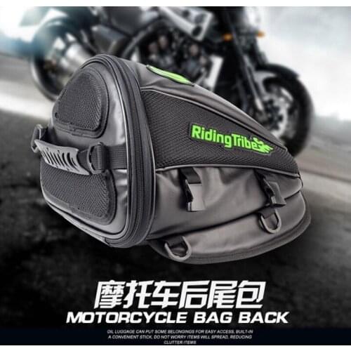 Motorcycle fuel tank rear seat rear knight bag side leather multifunction bag