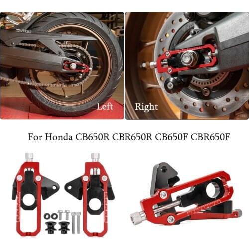 Motorcycle Left& Right Chain Adjusters Tensioner Catena w/ Spool For Honda CBR650F CB650F 2014-2016 CB650R CBR650R 2019 2020