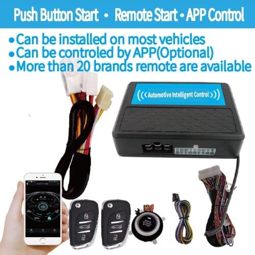 One button Push start Remote engine Start 4G smart phone APP control vehicle module is optional
