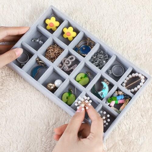Ring Earrings Bracelet Cufflinks Jewelry Organizer Watch Tray Drawer Insert Display Stand Holder Rack Storage Showcase