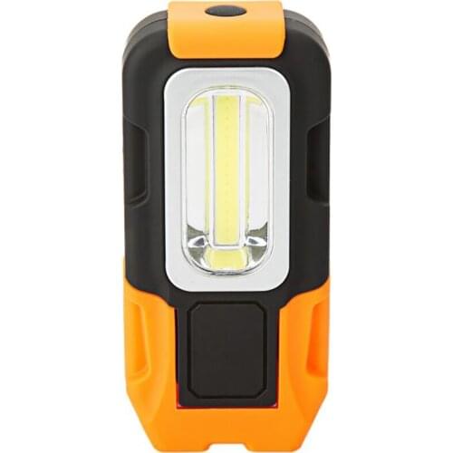Portable LED Work Light, Multi-use COB Flashlight, Magnetic Base & Hanging Hook, Battery-Operated, for Car Repairing Emergency