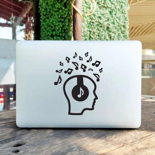 Listen Music Headphone Laptop Sticker for Macbook Pro 16" Air Retina 11 12 13 15 Inch Mac Book Skin 14" Notebook Art Decal Décor