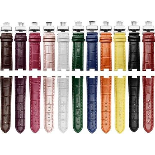 PEIYI 20*12mm Color Leather watchbands Concave interface strap Suitable for MK 2277 2425 2290 2281 2280 watch accessories