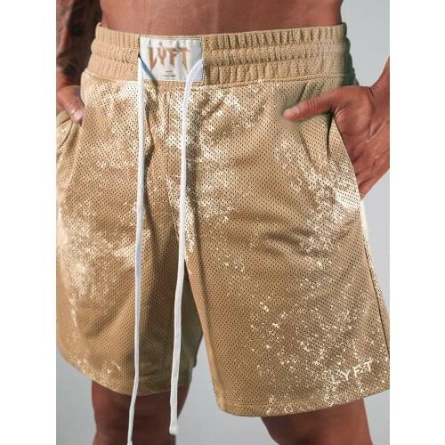 New muscle fitness brothers sports shorts mens equipment training loose large size mesh breathable quick-drying shorts