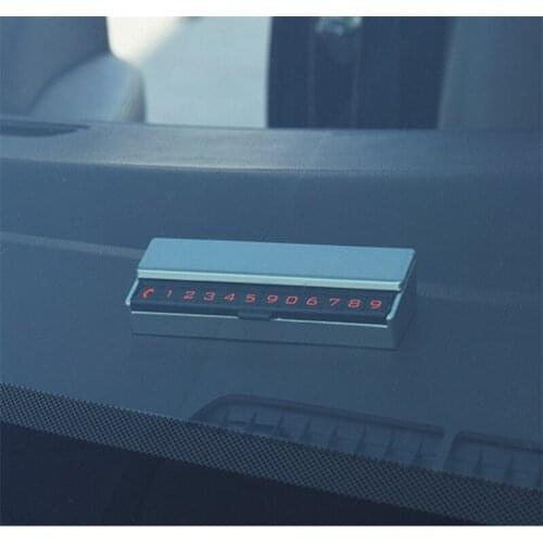 Hideable Car Temporary Parking Card Plate Car Phone Dual Sides Number Card Telephone Number Card Sticker Auto Accessories