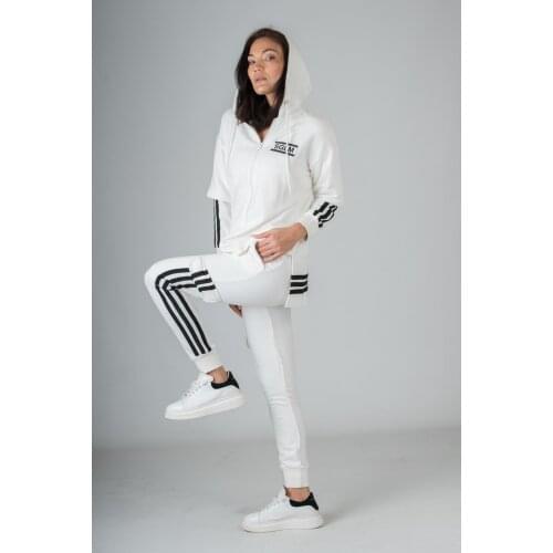 3 yarn Zipper Hooded Tracksuit Set