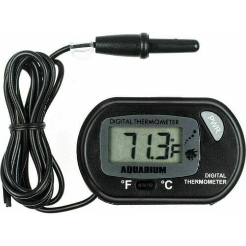 Aquarium Water Thermometer Plastic Digital LCD Screen Sensor Controller Wired Fish Tank Accessories Water Temperature Meter