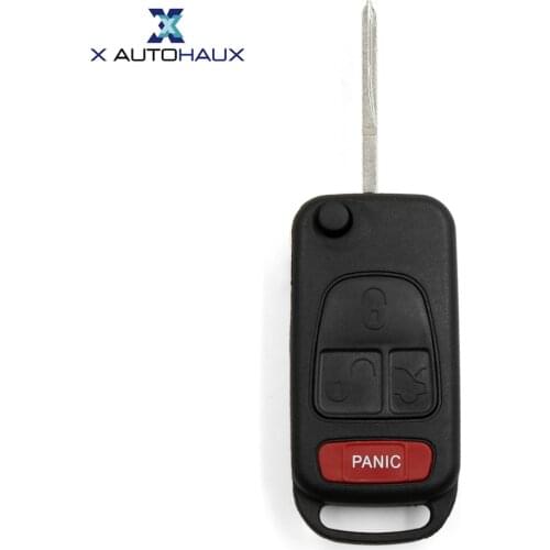 X AUTOHAUX 4 Buttons Flip Folding Key Remote Fob Case Shell Replacement 2107601306 For Mercedes-Benz 500SEC ML320 ML55 AMG ML430
