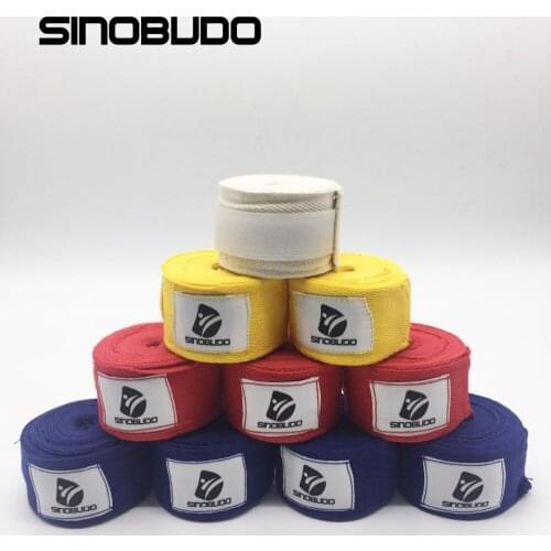 1 pair Boxing Hand Gloves Wraps 5cm Cotton Bandage Punching Hand Wrist Fist Protector Three Colors Children Adult