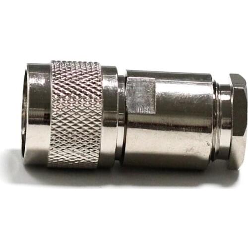 1pc N male plug RF Coax Connector Clamp RG8,RG213,LMR400 Cable Straight Nickelplated NEW wholesale