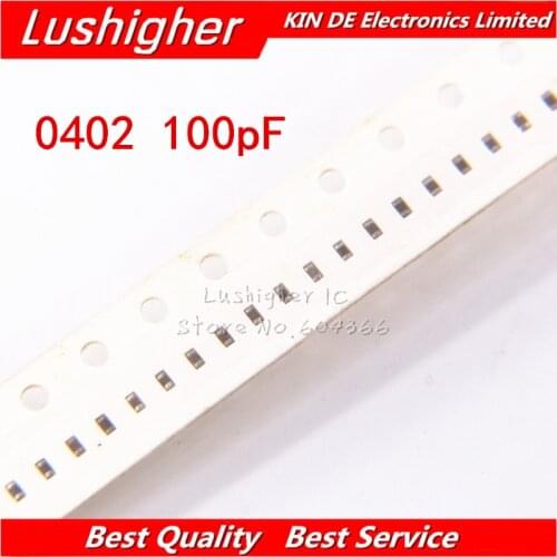 100pcs 0402 100pf 50V X7R 10% SMD Ceramic Capacitor MLCC