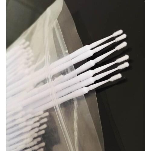 100 Pcs Disposable Ultra-small Brushes Swab Lint Free Micro Brushes Eyelash Extension Tool Lash/Glue Removing Tool
