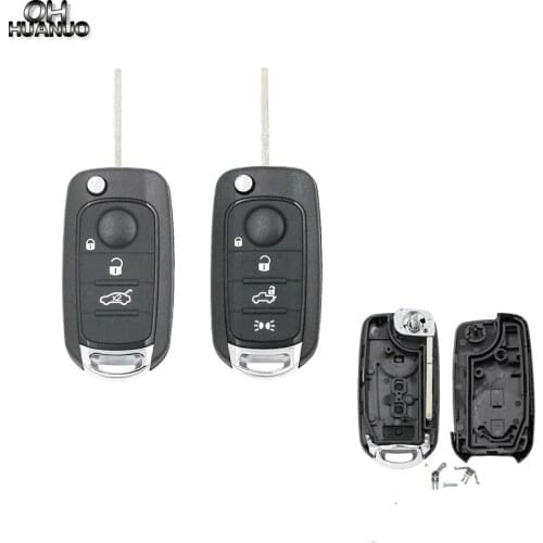 3/4 Button Folding Flip Remote Key Shell Case Smart Car Key Housing for Fiat Egea Tipo 500X New Model Keys with Uncut Blade