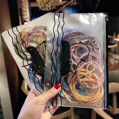 30Pcs/Set Korean Lady Elastic Hair Bands Simple Bow Hair Accessories Ponytail Holder Women Girls Headbands Hairbands Rubber Band