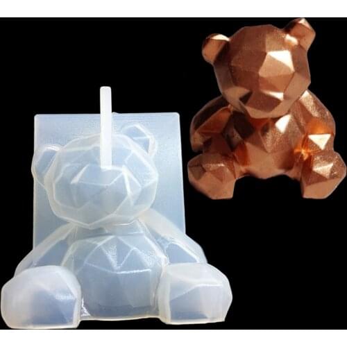 3D Bear Unicorn Horn Christmas Deer Tree Cat Loving Heart Lion Wolf Duck Silicone Sugarcraft Mold Fondant Cake Decorating Tools