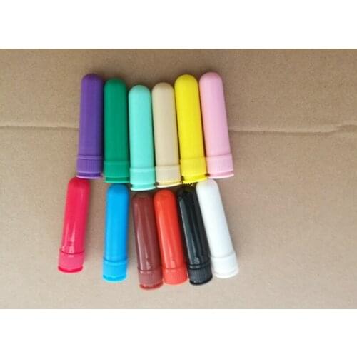 5000sets/lot Fast shipping Blank Nasal Inhaler Aromatherapy Nasal Inhaler Sticks with Wicks 12 colors option