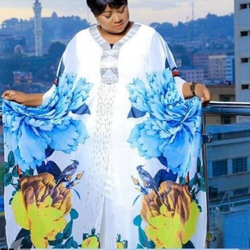 Dashiki African Dresses Women Dubai Abayas Modest Maxi Dress Moroccan Long Sleeve Muslim Kaftan Islamic Abaya Africa Clothing