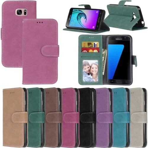 Case For Samsung Galaxy A3 A5 A7 2015 2016 Flip Cover luxury Card Slot stand holder leather Frosted phone Case funda kimTHmall