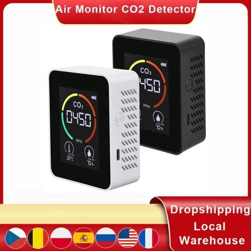 Air Monitor CO2 Detector Carbon Dioxide Greenhouse Air Quality Temperature Humidity Monitors Kit Fast Measurement Meters
