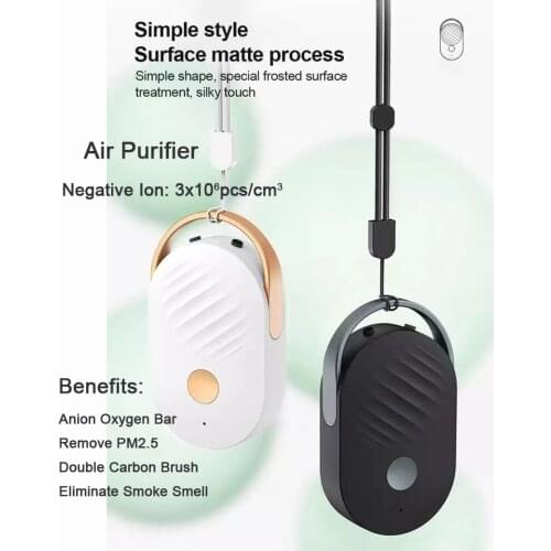 DC5V Personal Air Purifier Portable Negative Ion Generator Necklace Deodorant USB Port Air Freshener