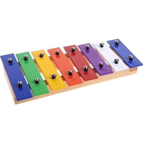 8 Notes Wooden Children Kid Xylophone Glockenspiel Musical Instrument Music Toy