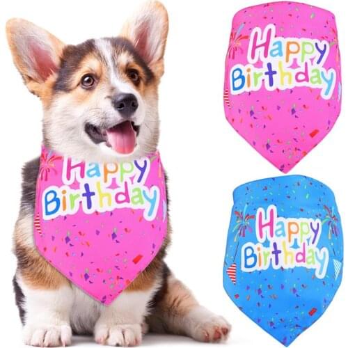 Dorakitten 1pc Fashion Pet Bandana Lovely Dog Bandana Bib Cat Bandana Bib For Birthday Party Clothing Accessories Pet Supplies