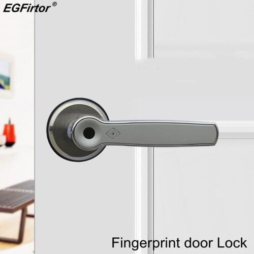 Stainless Steel Fingerprint Door Lock Smart Home Lock Automatic Security Door Electronic Lock With Emergency Key Unlock