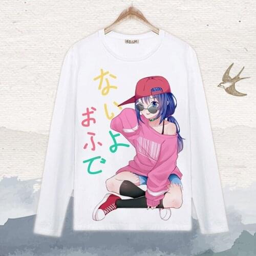 The Disastrous Life of Saiki Kusuo Cosplay T Shirt Cartoon Saiki Kusuo Print Spring Autumn Long Sleeve T-shirt Casual Top Tee