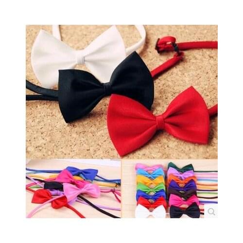 Pet Bowties 50 pcs/lot Mixed colors Bright Colors Genteel Bowknot Dog Neck Tie Pet Ties Pet Grooming Products