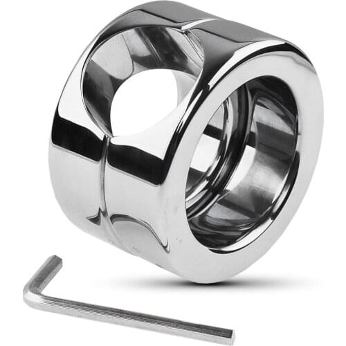 New Trend Cock Ring Clamp Sex Toys For Men Masturbators Metal Heavy Cockring Lock Scrotum Dick Stretcher Penis Ring Male Rings