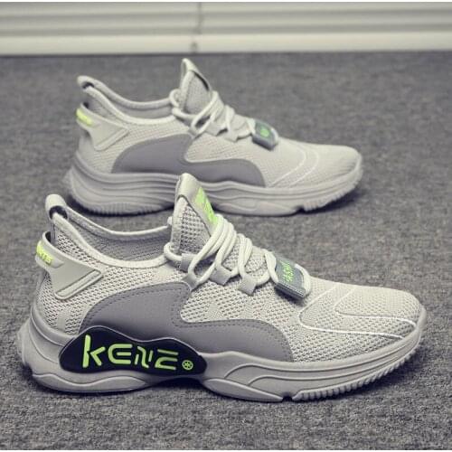 All-match Flying Woven Men Casual Shoes Mesh Breathable Deodorant Travel Mens Trainers Outdoor Running Autumn