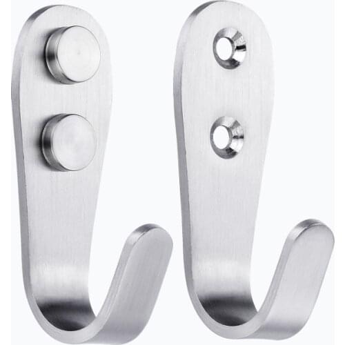 Kitchen Cabinet Clothes Hook Wall Hanger Storage Box House Storage Tools Stainless Steel Door Hook Bathroom Hook Metal Wall Hook