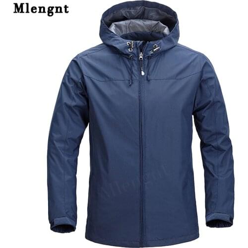 New Men‘s casual Jacket Fashion Hooded Waterproof Coats Spring Autumn Simple Solid Windproof Outwear Outdoor Sports Men Clothing