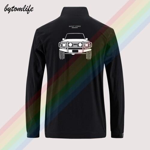 Nissan Patrol GQ 4WD Y60 Slim Sport Jacket Mens Street Windbreaker Zipper Thin Jacket Casual Back Printing Jacket Asian Size