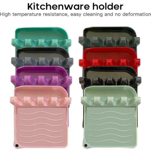Spoon Holder Stand Plastic Ladle Shovel Rest for Pot Cover clip Cutlery Spatula Holder Rack Kitchen Cooking Accessories